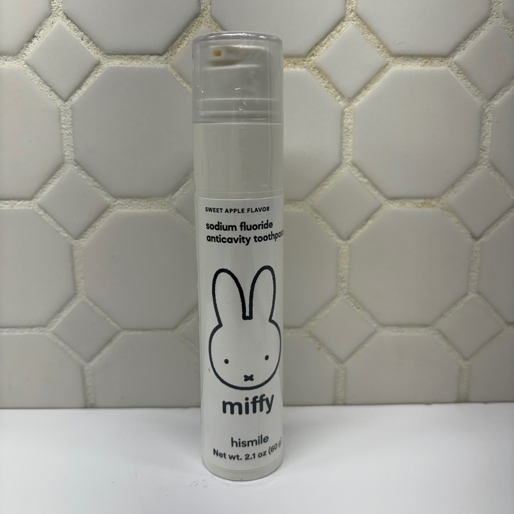 Hismile Miffy Toothpaste Unisex 2.1 oz White Sweet Apple Flavor Pump Sealed